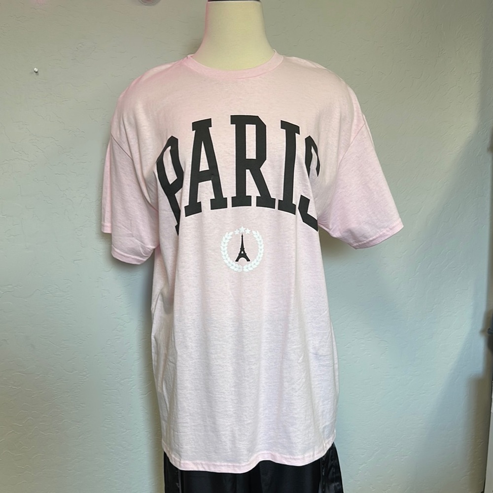 Pink Paris Graphic T-Shirt NWOT